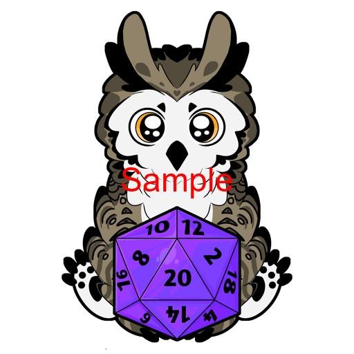 Emmet the Owlbear with D20 Sticker - Image 7