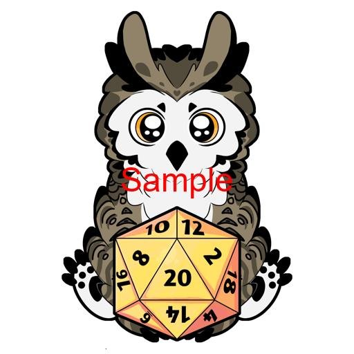 Emmet the Owlbear with D20 Sticker - Image 5