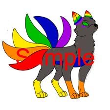 Pride Kitsune Stickers